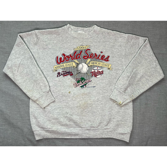 Vintage 1991 Minnesota Twins World Series Crewneck Sweatshirt Large