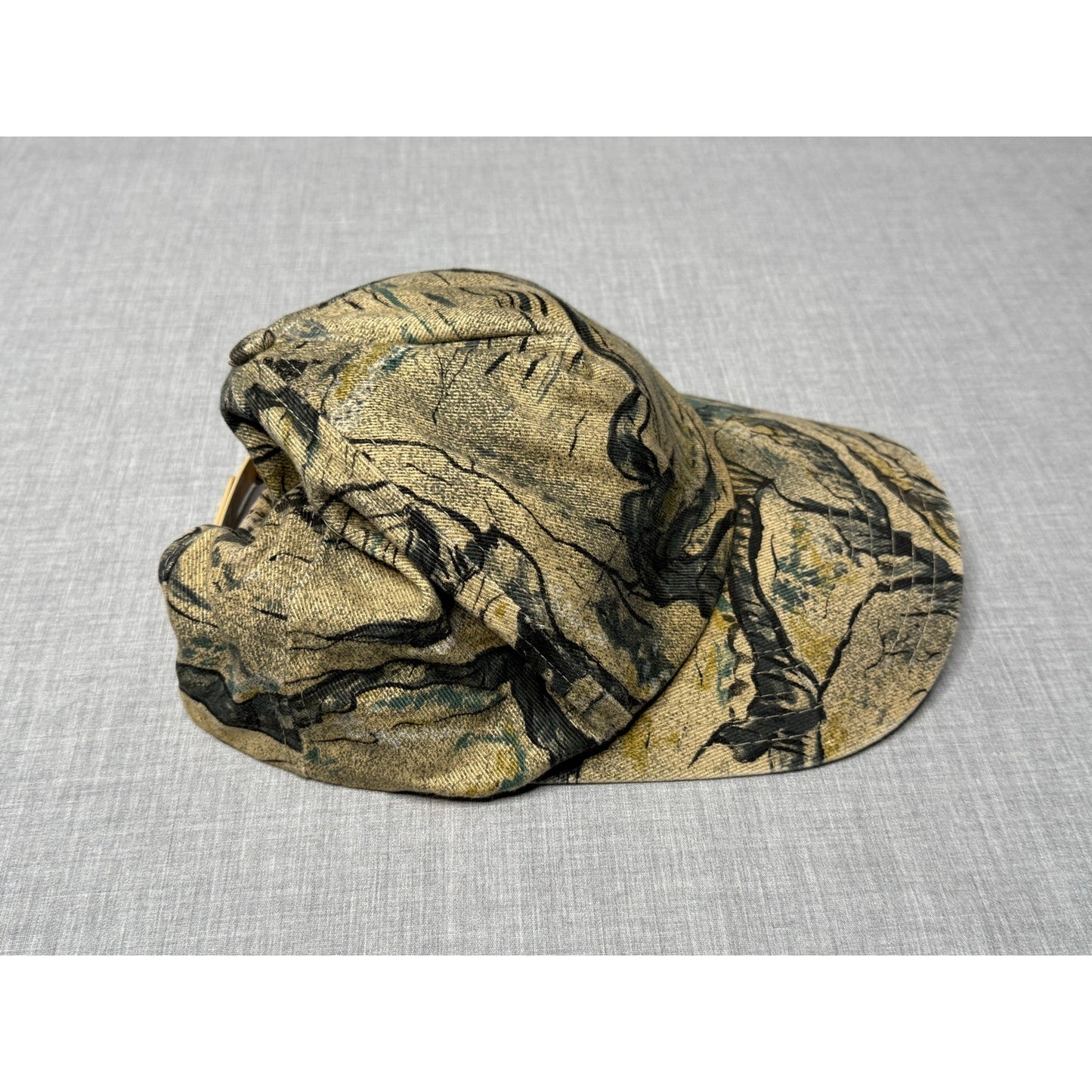 Vintage 80s Tree Camo Camouflage Hunting Adjustable Snapback Hat