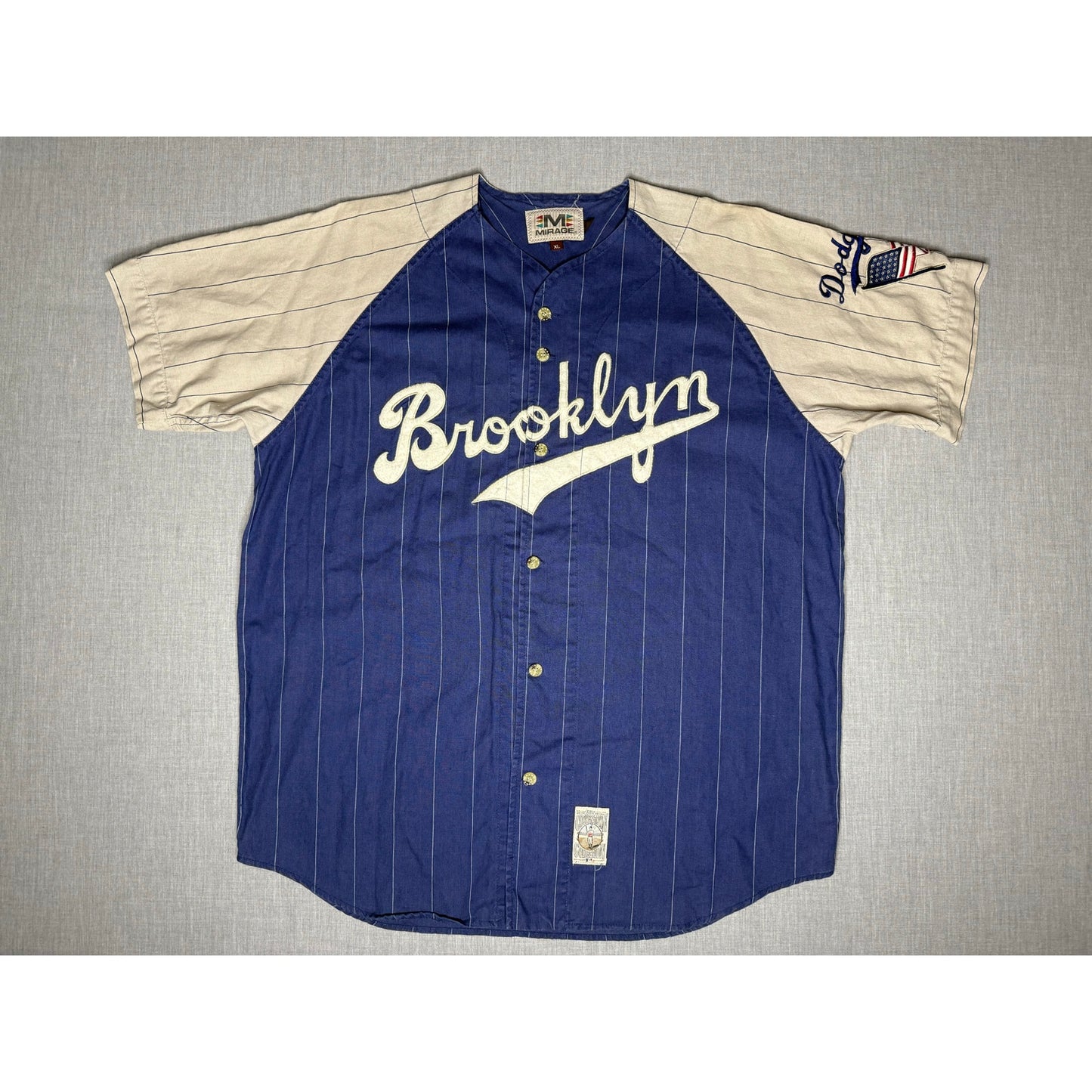 Vintage 90s Brooklyn Dodgers Mirage Throwback Baseball Jersey XL