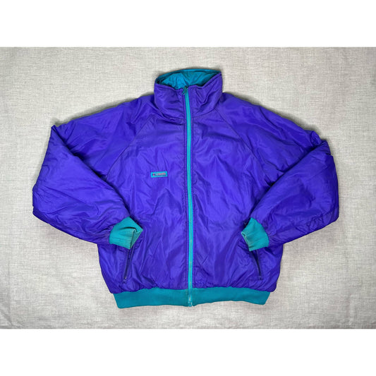 Vintage 90s Columbia Reversible Winter Jacket Womens XL