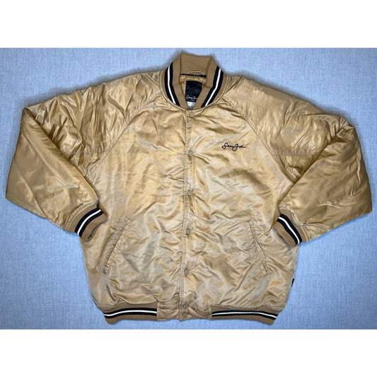 Vintage Y2K Sean John Quilted Snap Up Puffer Bomber Jacket XL