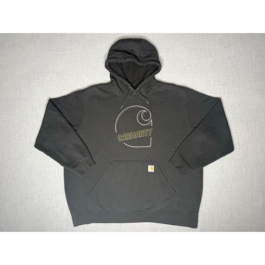 Carhartt Loose Fit Big Logo Pullover Workwear Hoodie 2XL