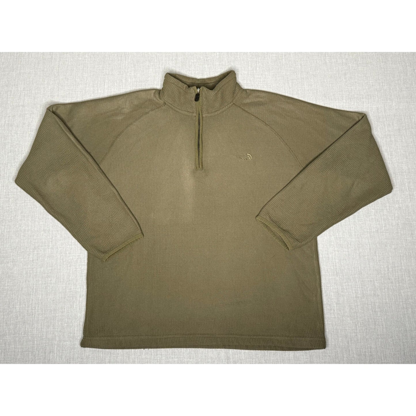 The North Face Waffle Knit Thermal Quarter Zip Sweatshirt Large