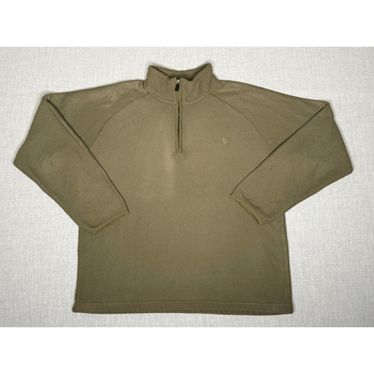 The North Face Waffle Knit Thermal Quarter Zip Sweatshirt Large