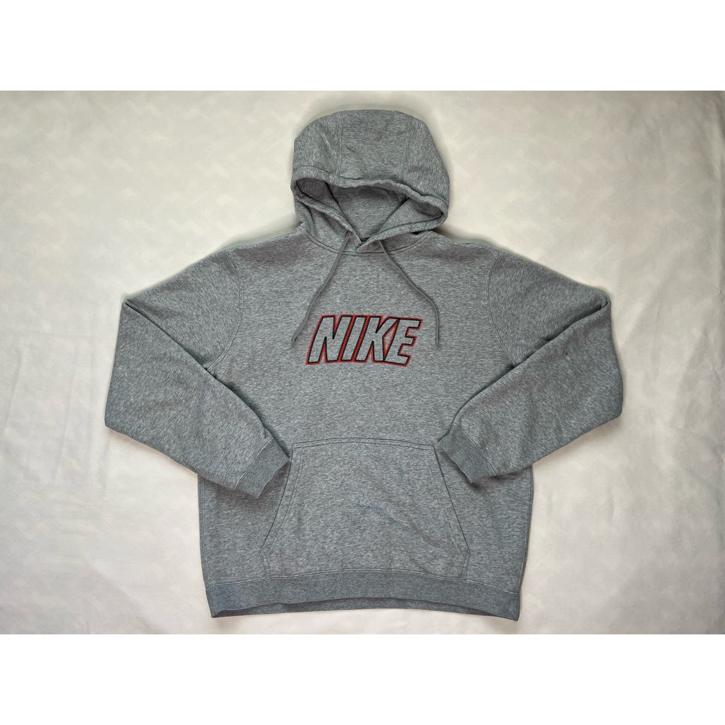 Nike Spell Out Logo Embroidered Pullover Hoodie Large