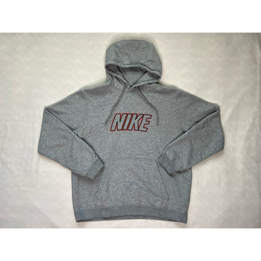 Nike Spell Out Logo Embroidered Pullover Hoodie Large