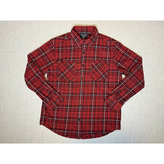 Harley Davidson Button Up Flannel Shirt Large