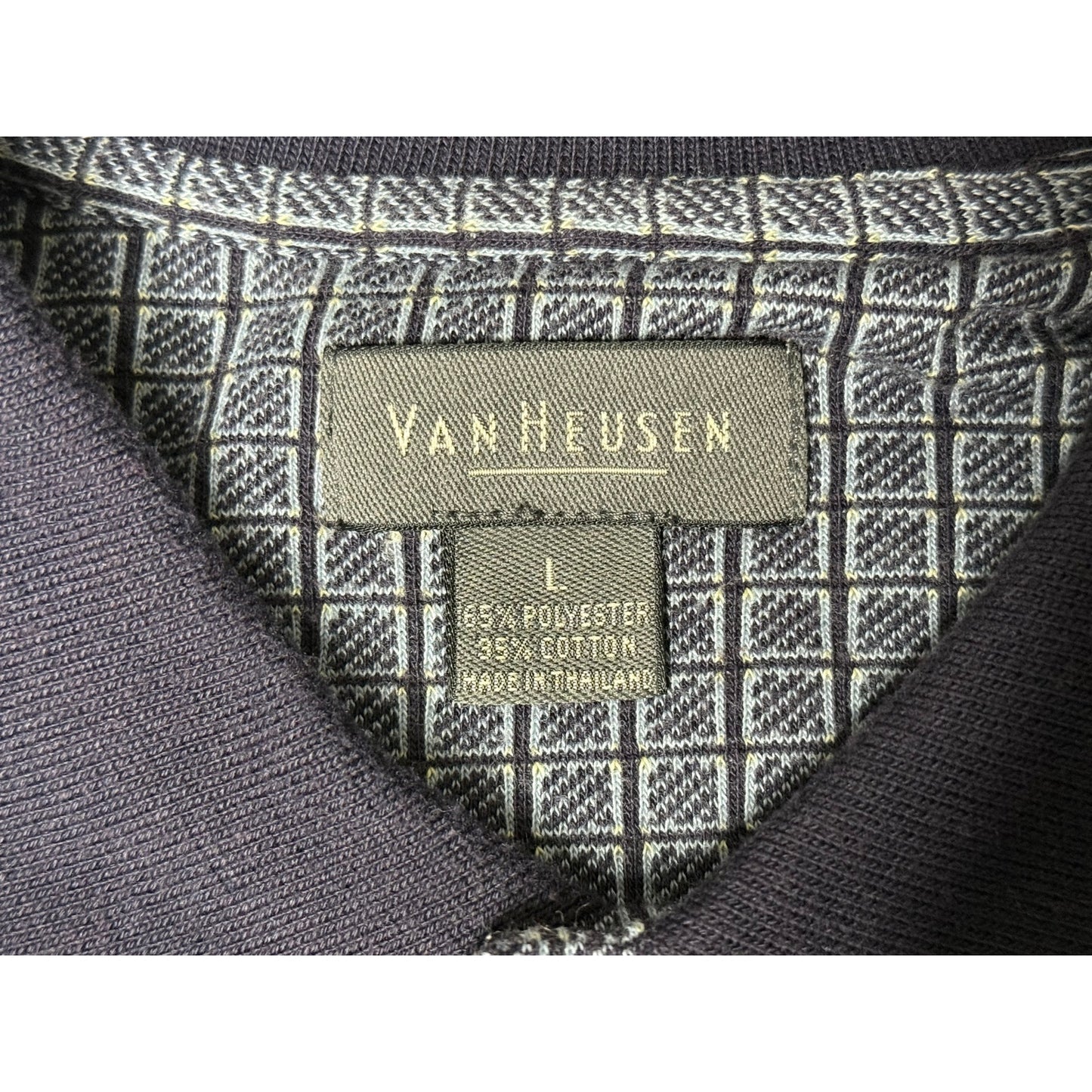 Vintage Van Heusen Long Sleeve Polo Shirt Large