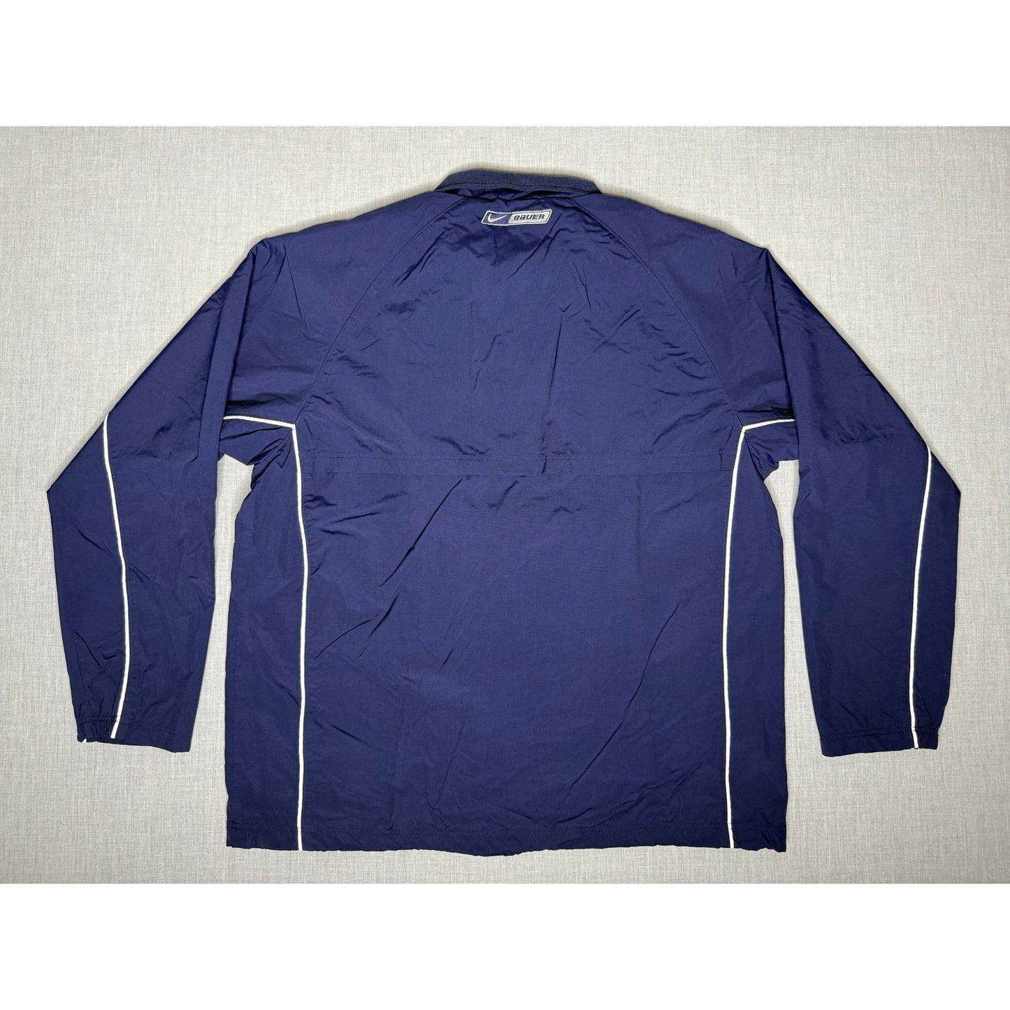 Vintage Y2K Nike Bauer Full Zip Mesh Lined Windbreaker Jacket 2XL