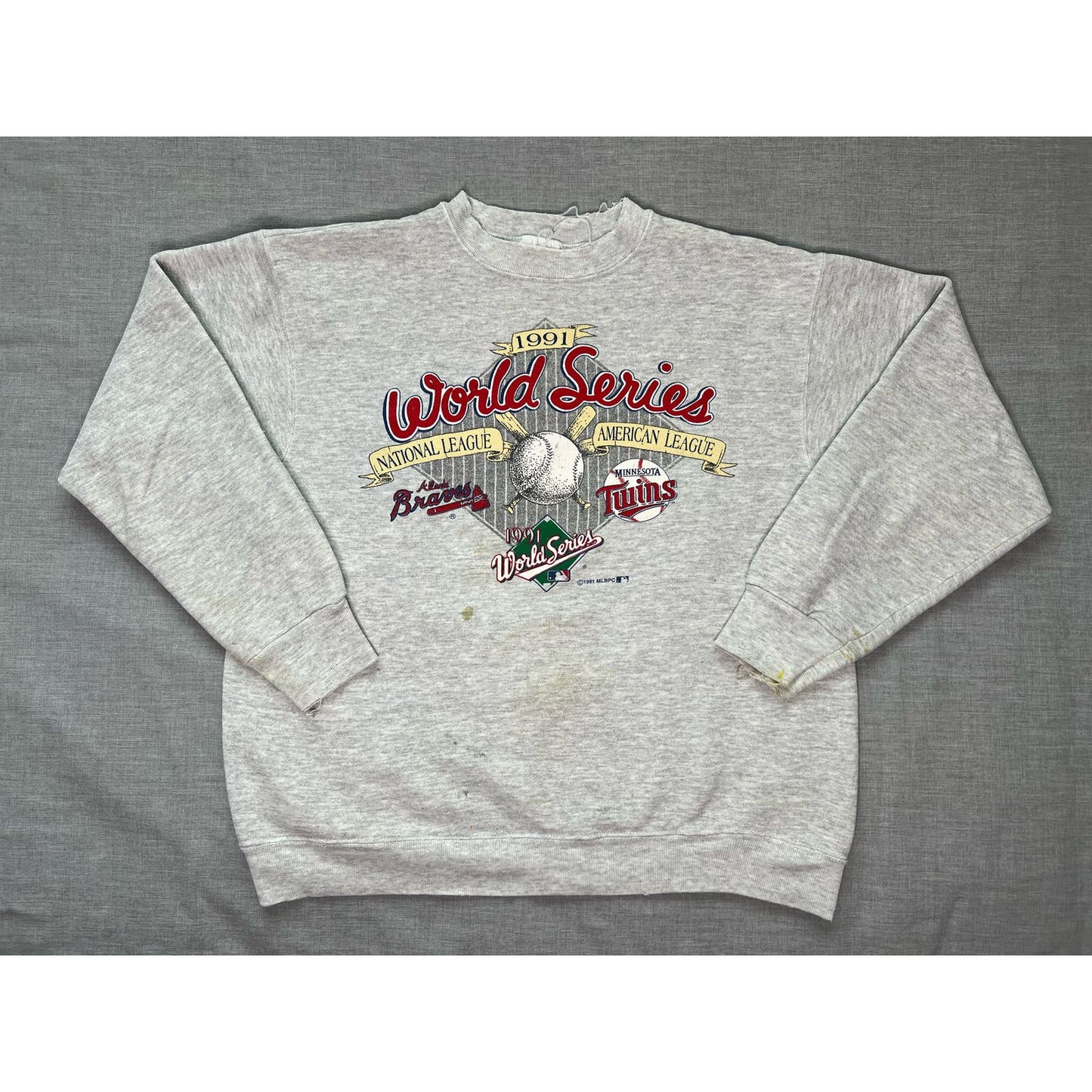 Vintage 1991 Minnesota Twins World Series Crewneck Sweatshirt Large