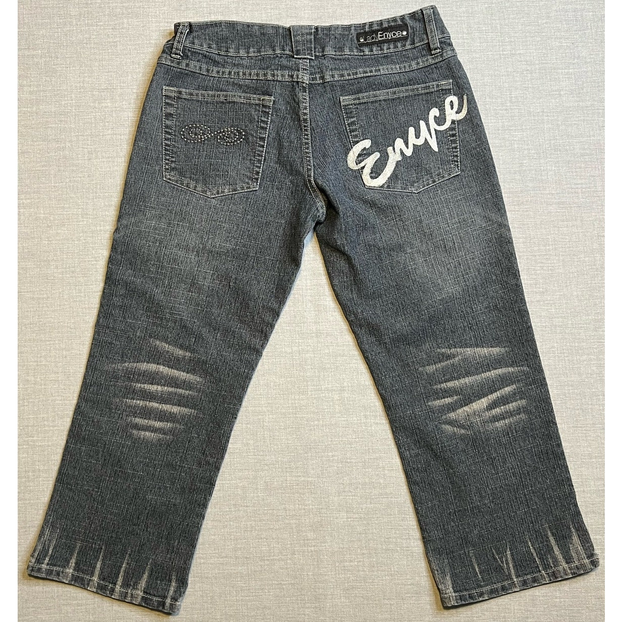 Vintage Y2K Lady Enyce Patched Cropped Capri Jeans Women's 30x22