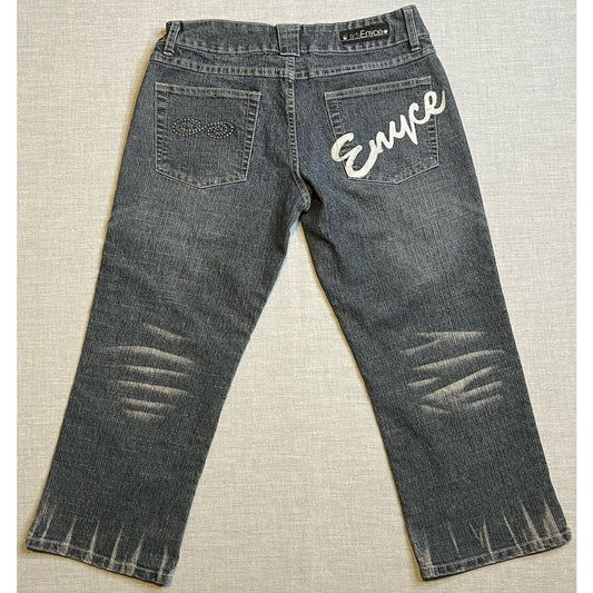 Vintage Y2K Lady Enyce Patched Cropped Capri Jeans Women's 30x22