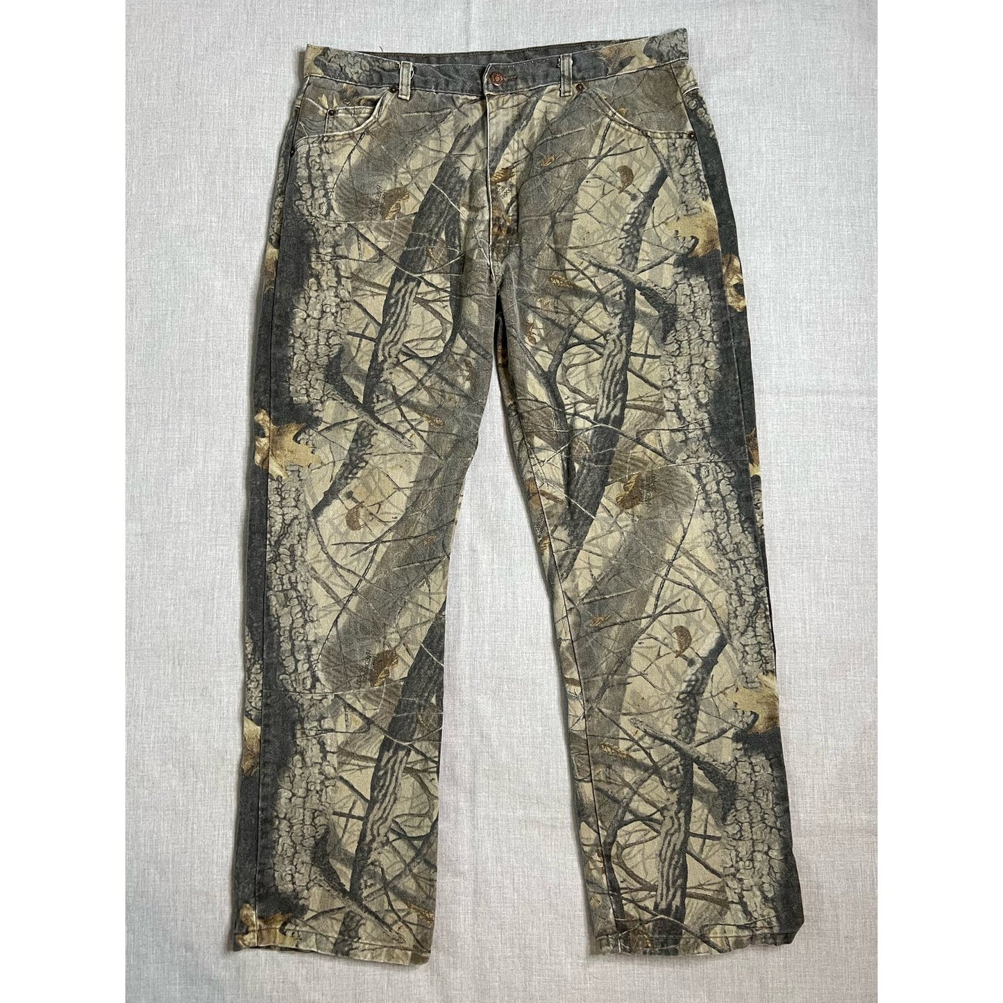 Vintage Duxbak Tree Camo Outdoor Hunting Jeans 36x31