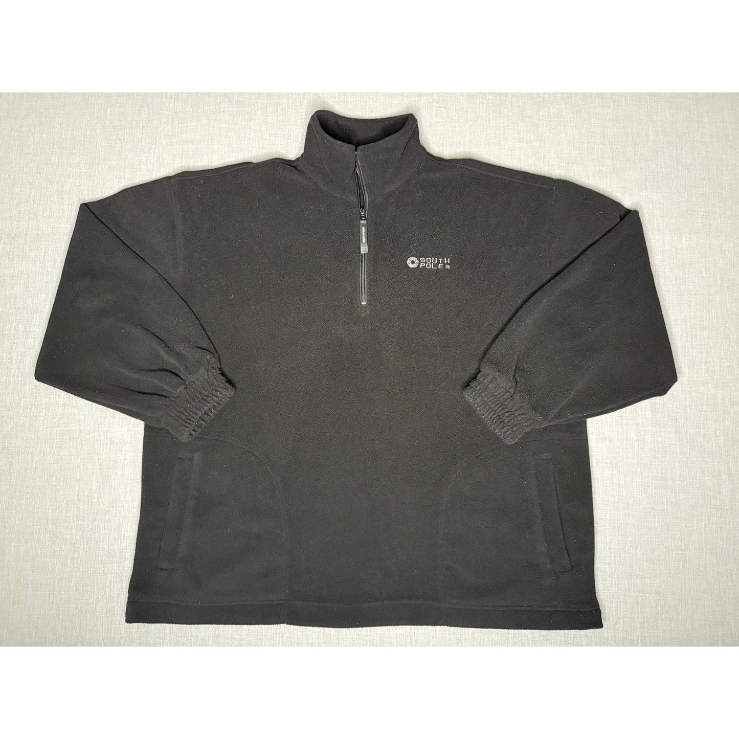 Vintage 90s Southpole Quarter Zip Pullover Fleece Sweatshirt 2XL
