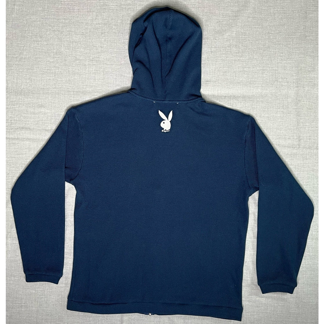 Playboy By Pacsun Thermal Full Zip Hoodie Sweatshirt Small