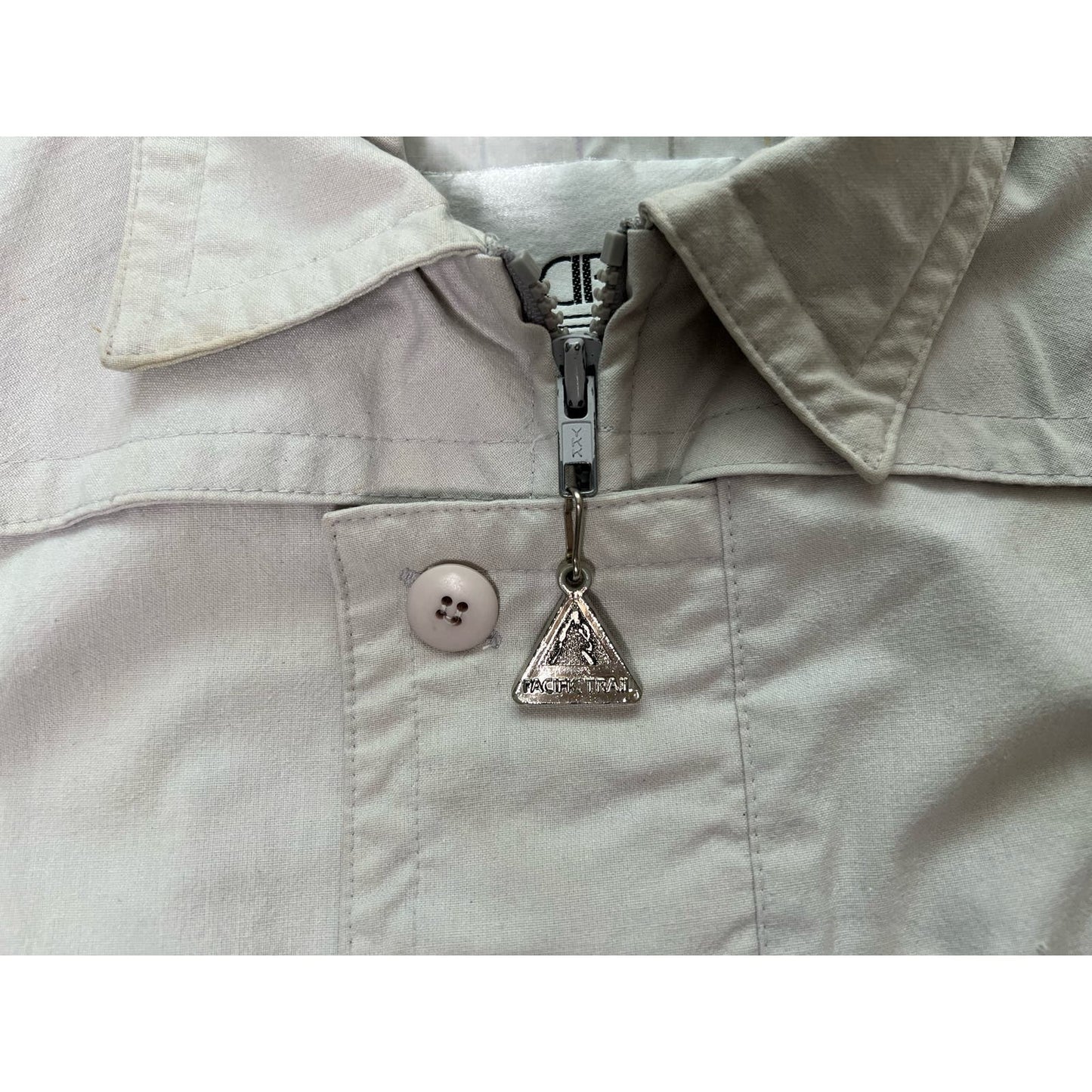 Vintage Pacific Trail Cream Full Zip Collared Jacket Womens 14