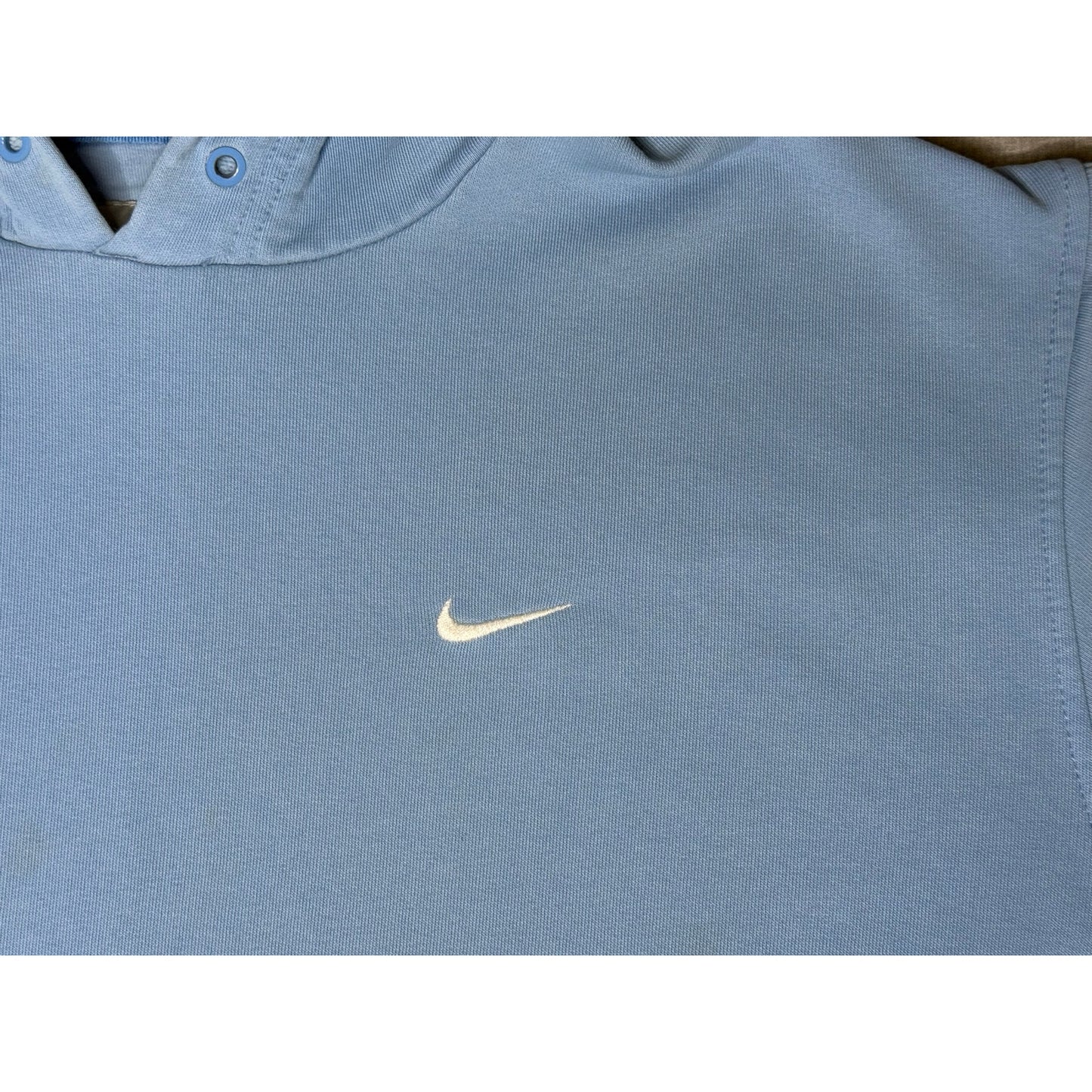 Vintage Y2K Nike Baby Blue Pullover Hoodie Large