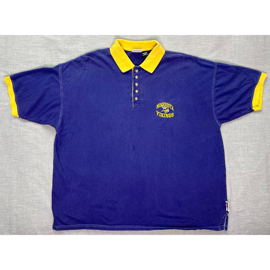 Vintage 1996 Minnesota Vikings NFL Pro Edge Polo Shirt XL
