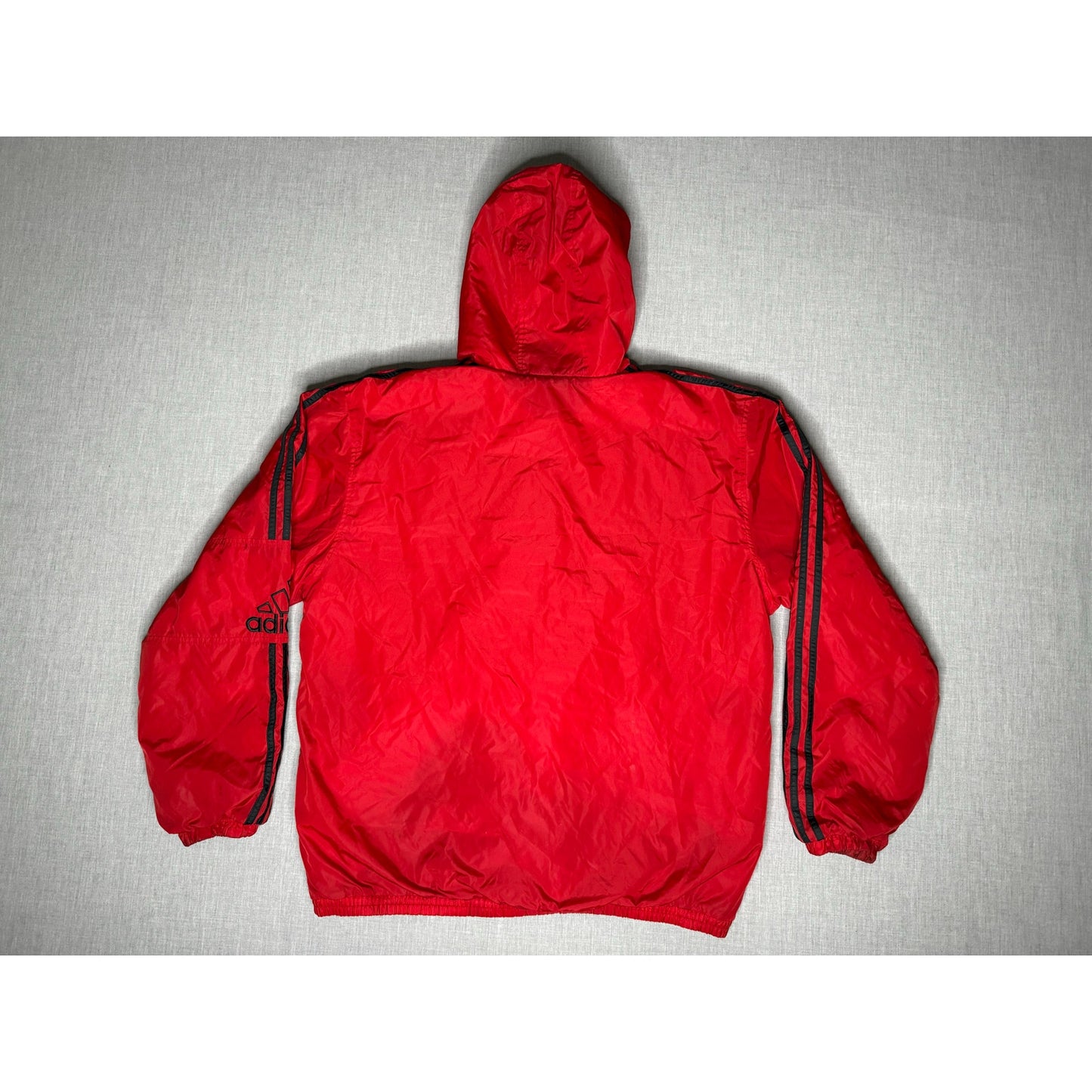 Vintage 2001 Adidas Fleece Lined Full Zip Winter Puffer Coat Large