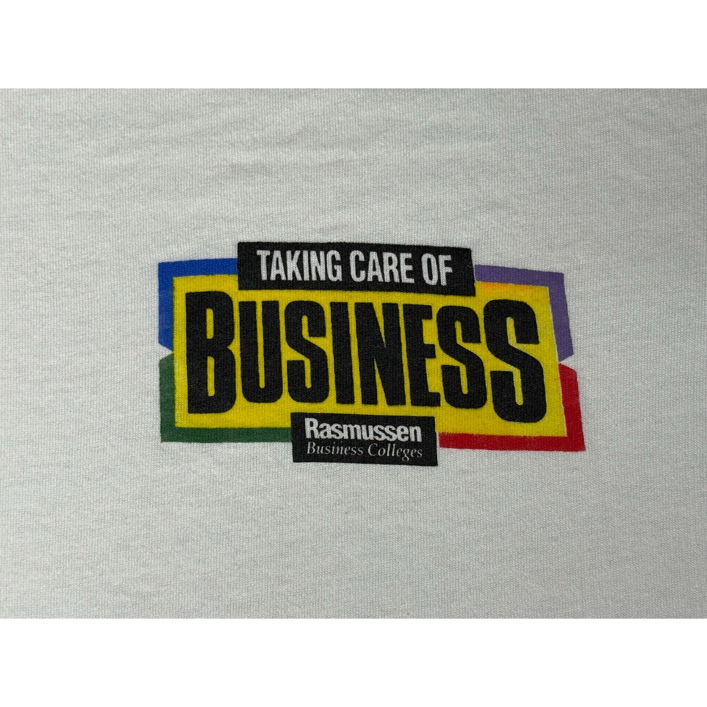 Vintage 90s Rasmussen Business College Single Stitch T-shirt XL