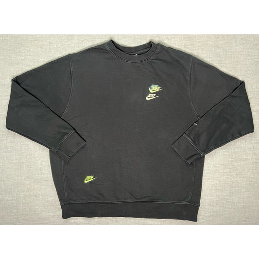 Nike Embroidered Multi Swoosh Pullover Crewneck Sweatshirt Large