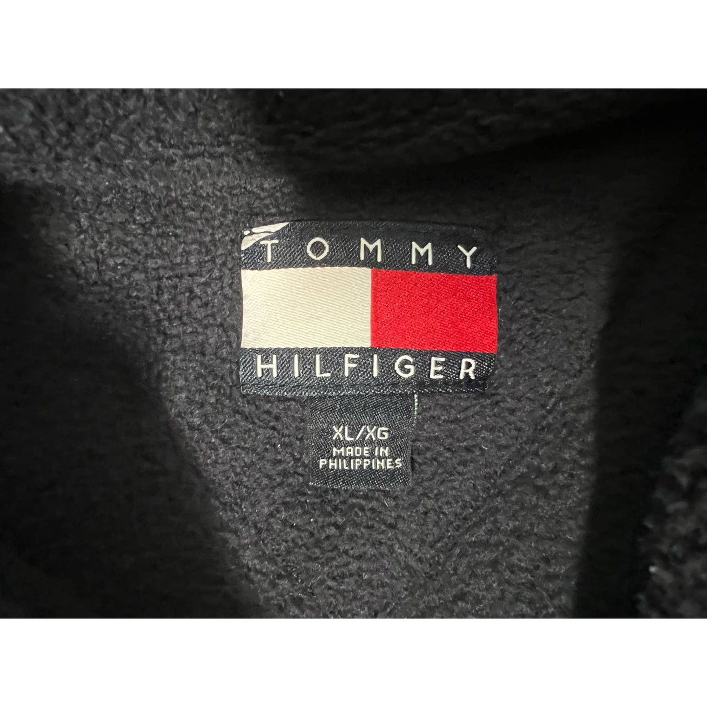 Vintage 90s Tommy Hilfiger Quarter Zip Sherpa Fleece Sweatshirt XL