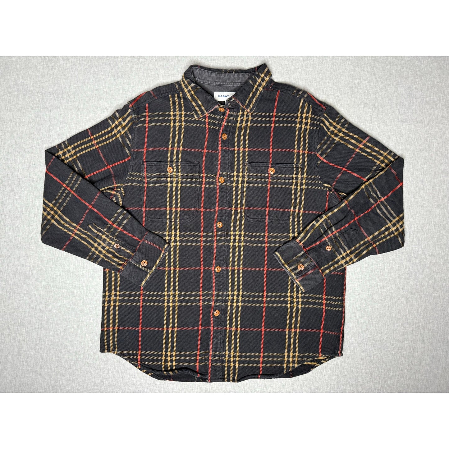 Old Navy Regular Fit Button Up Flannel Shirt Large