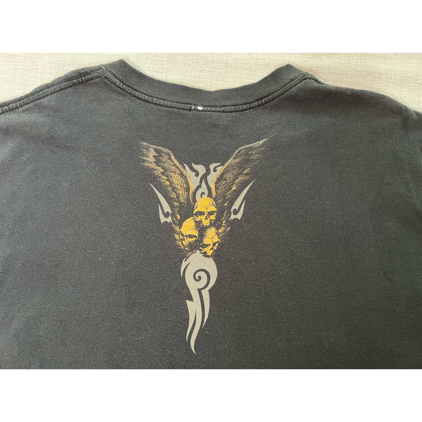 Vintage Crazy Shirts Tribal Skull Double Sided T-shirt 2XL