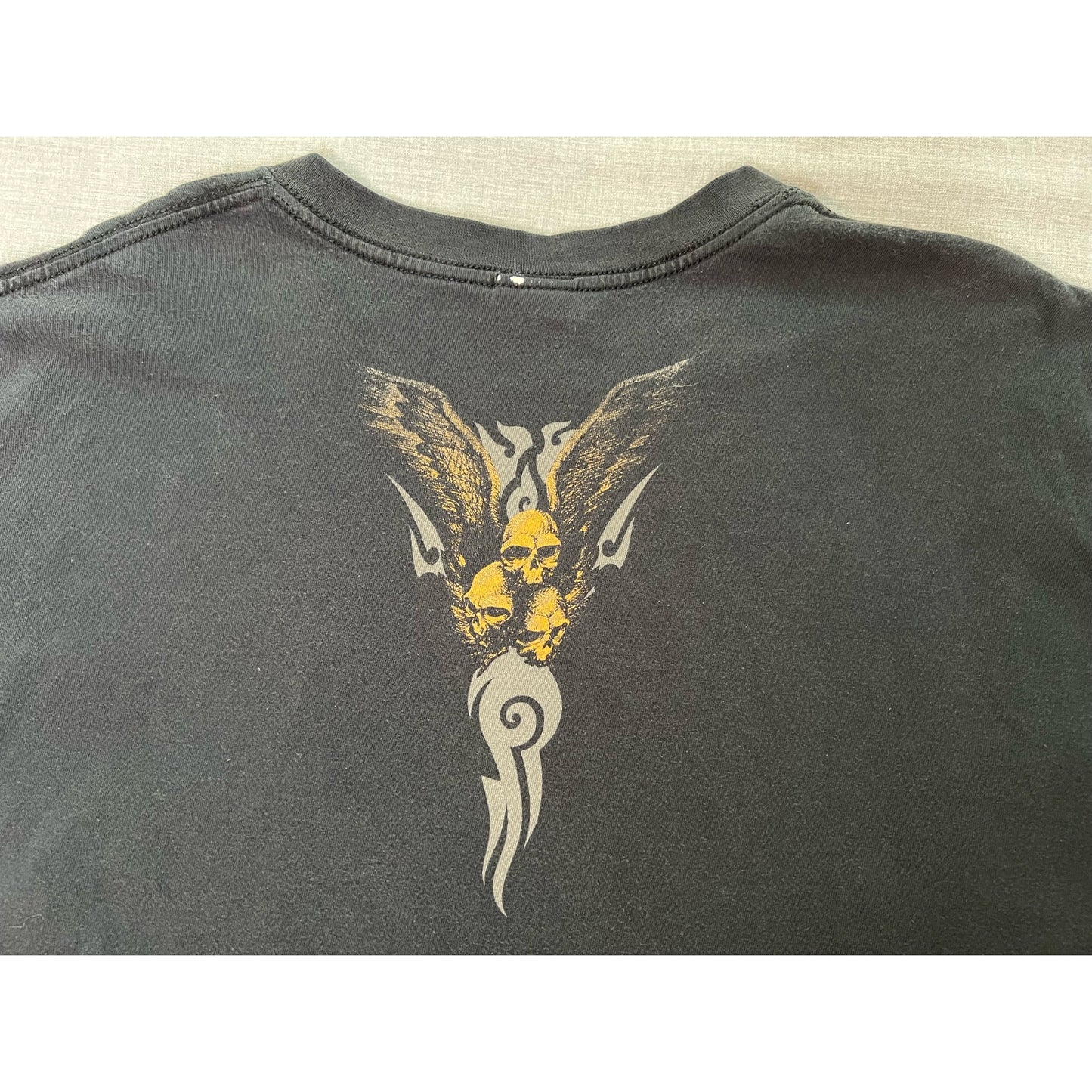 Vintage Crazy Shirts Tribal Skull Double Sided T-shirt 2XL