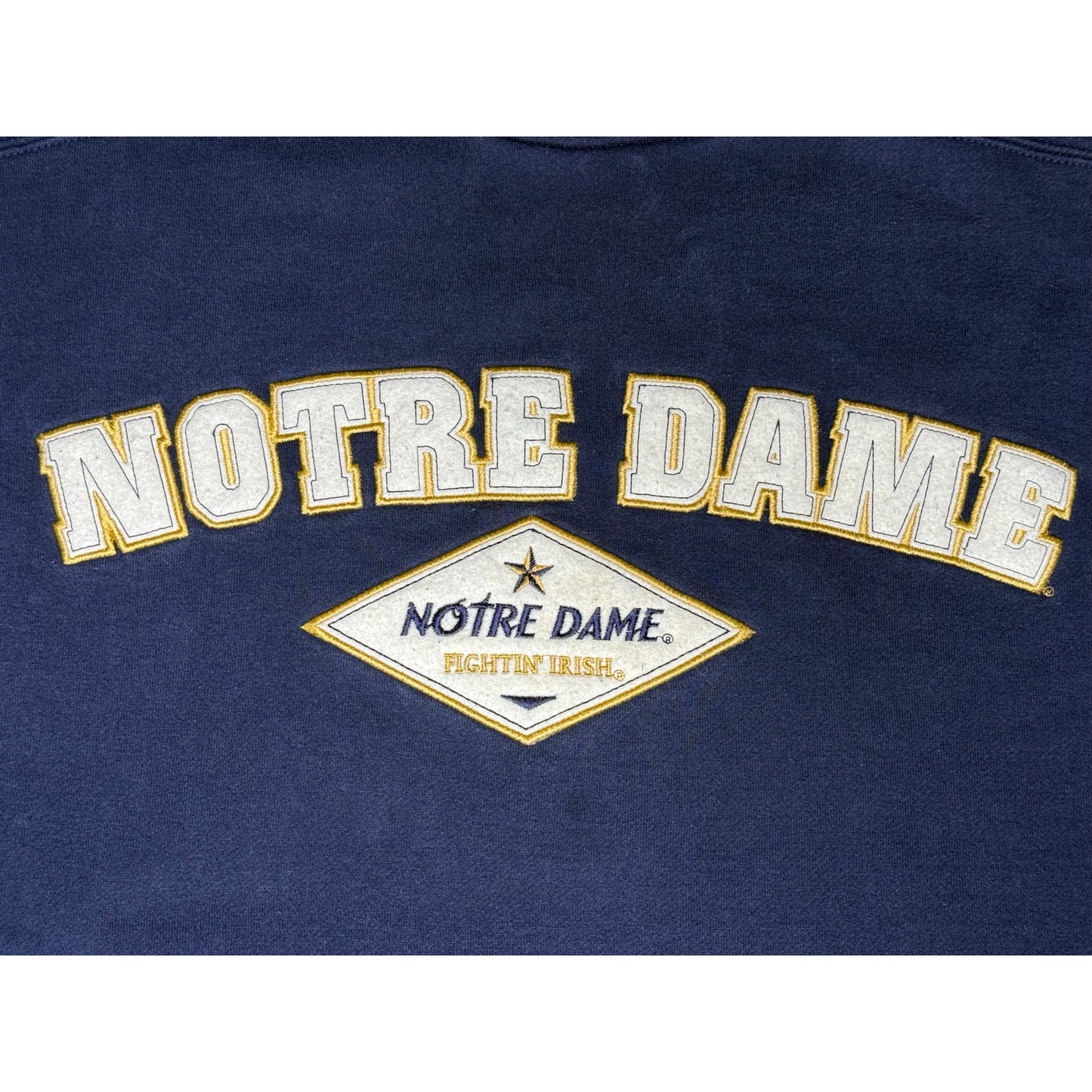 Vintage Y2K Notre Dame Fighting Irish Adidas Pullover Crewneck Sweatshirt 2XL