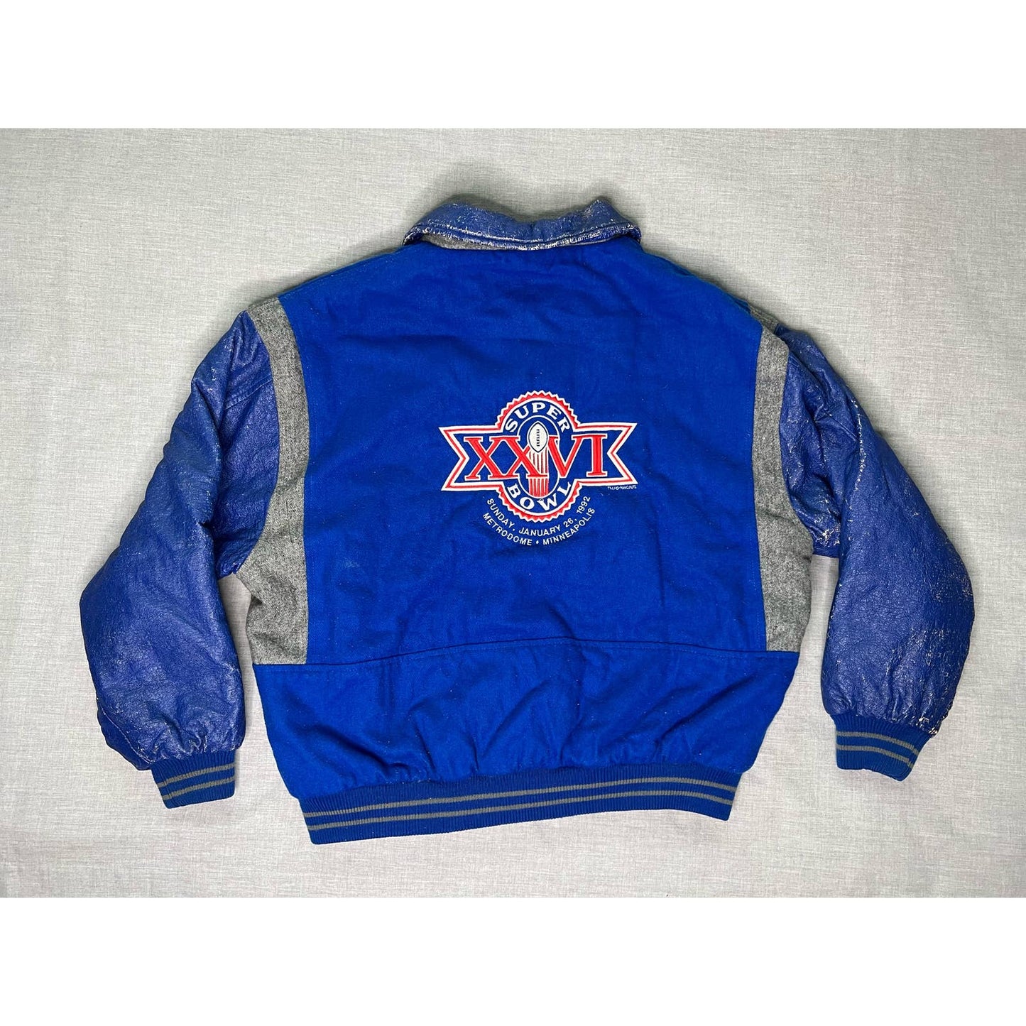 Vintage 1992 Super Bowl 26 XXVI Minneapolis Minnesota Logo 7 Varsity Jacket XL