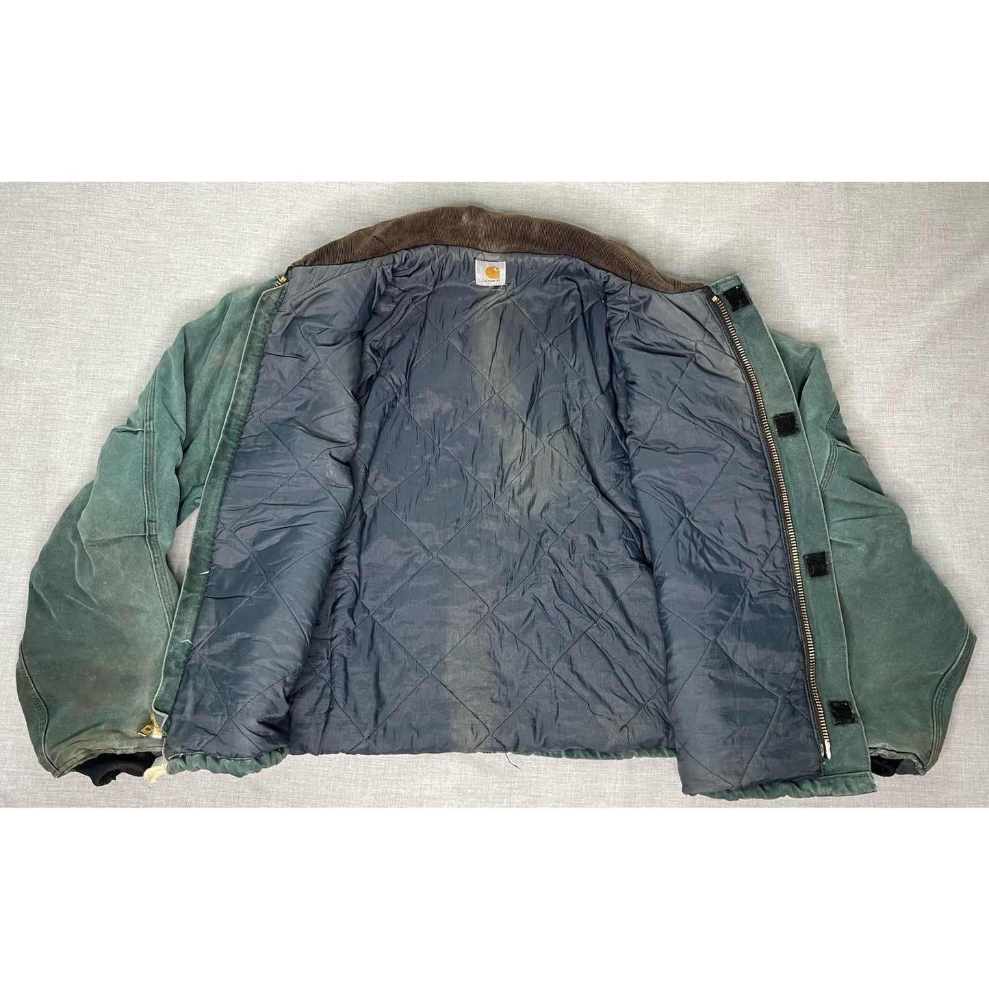 Vintage Carhartt Green Quilt Lined Detroit Jacket 2XL 28x28