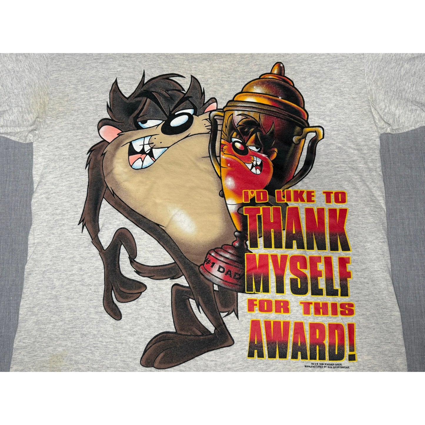 Vintage 1996 Taz #1 Dad Looney Tunes Single Stitch T-shirt Large