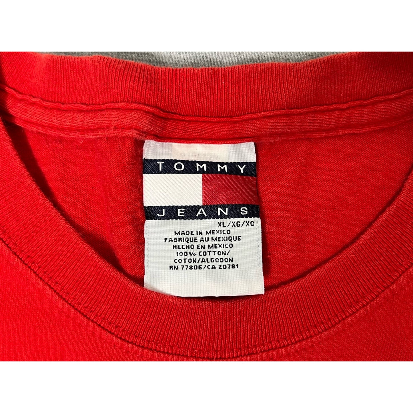 Vintage Tommy Hilfiger Denim Spell Out T-Shirt XL