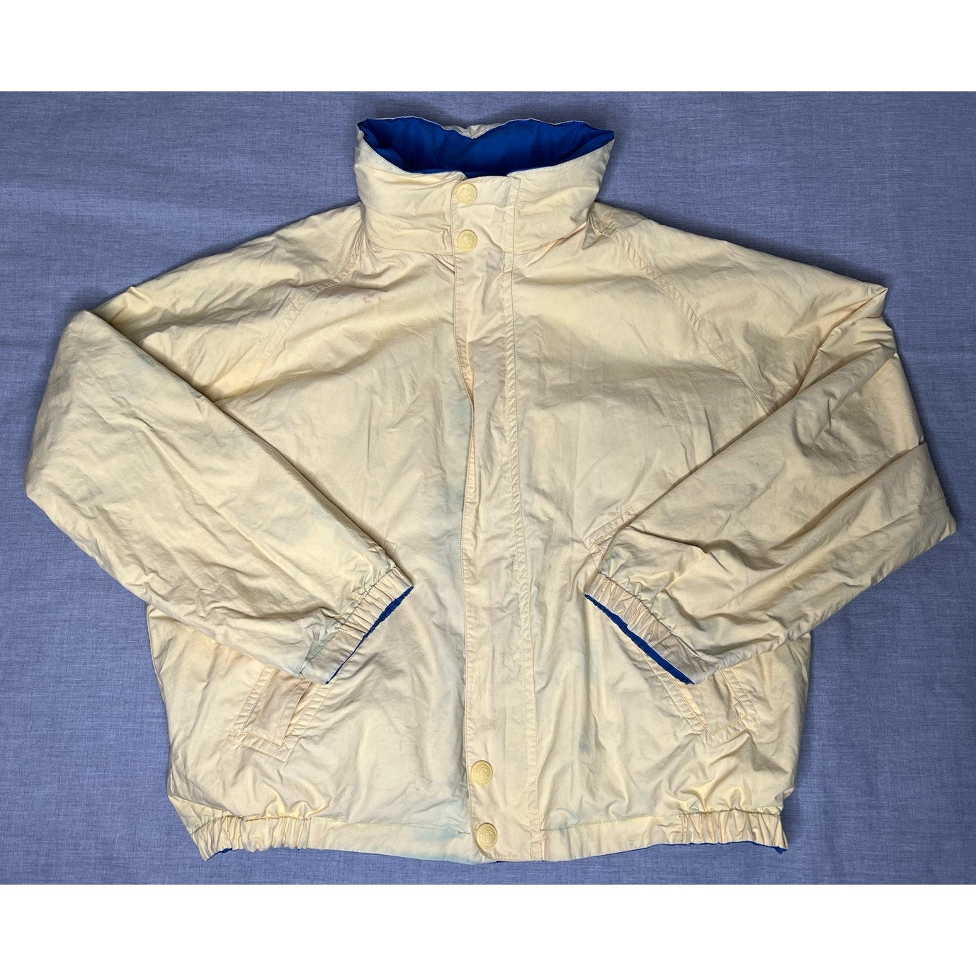 Vintage 90s Nautica Sport Reversible Blue Yellow Jacket XL