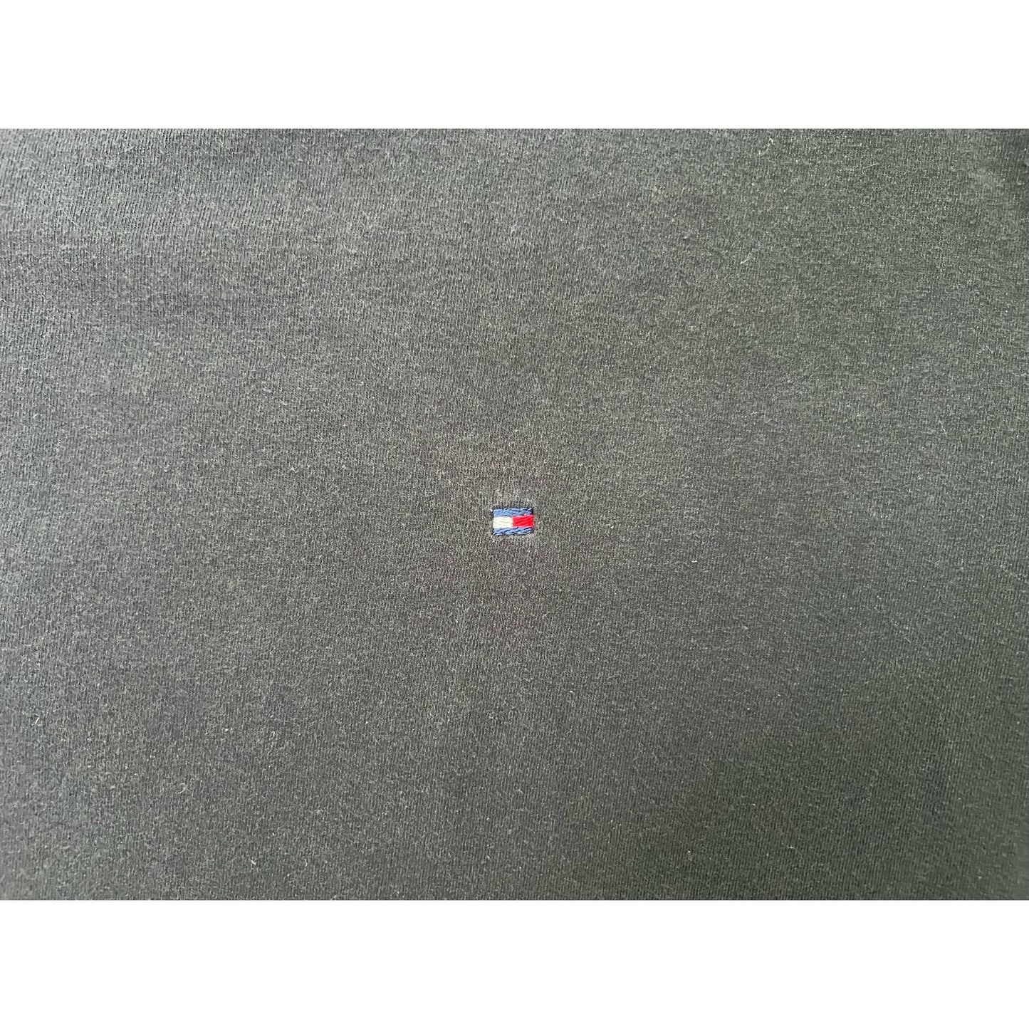 Vintage Tommy Hilfiger Embroidered Chest Logo Black T-shirt XL