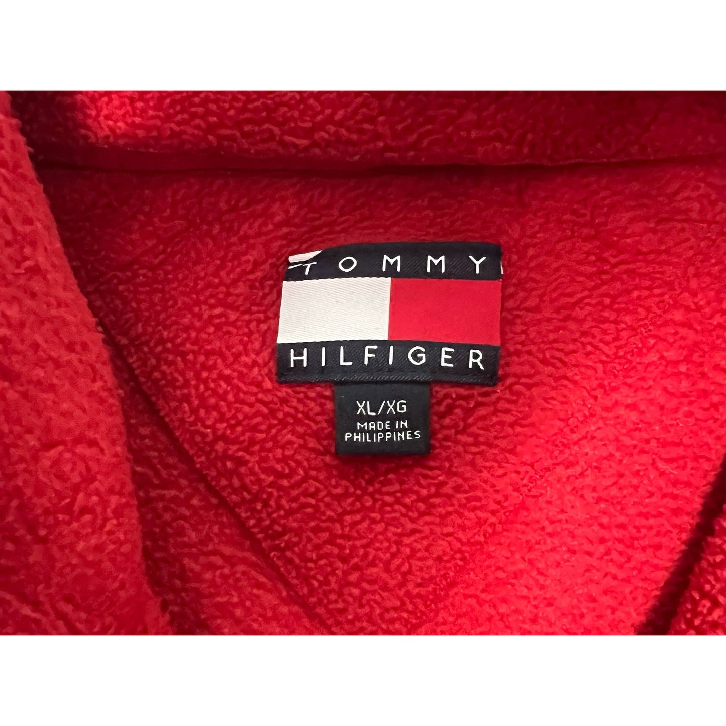 Vintage 90s Tommy Hilfiger Quarter Zip Sherpa Fleece Sweatshirt XL