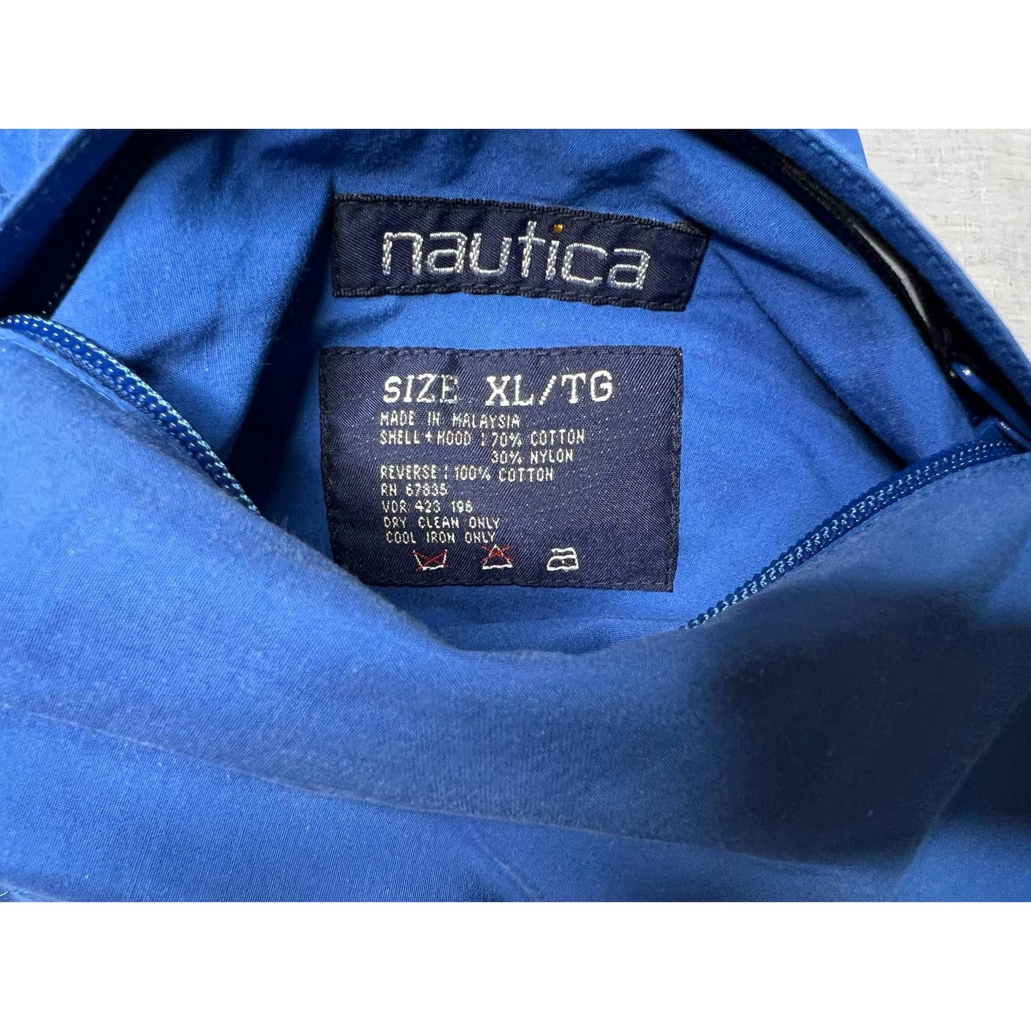 Vintage 90s Nautica Sport Reversible Blue and Yellow Jacket XL