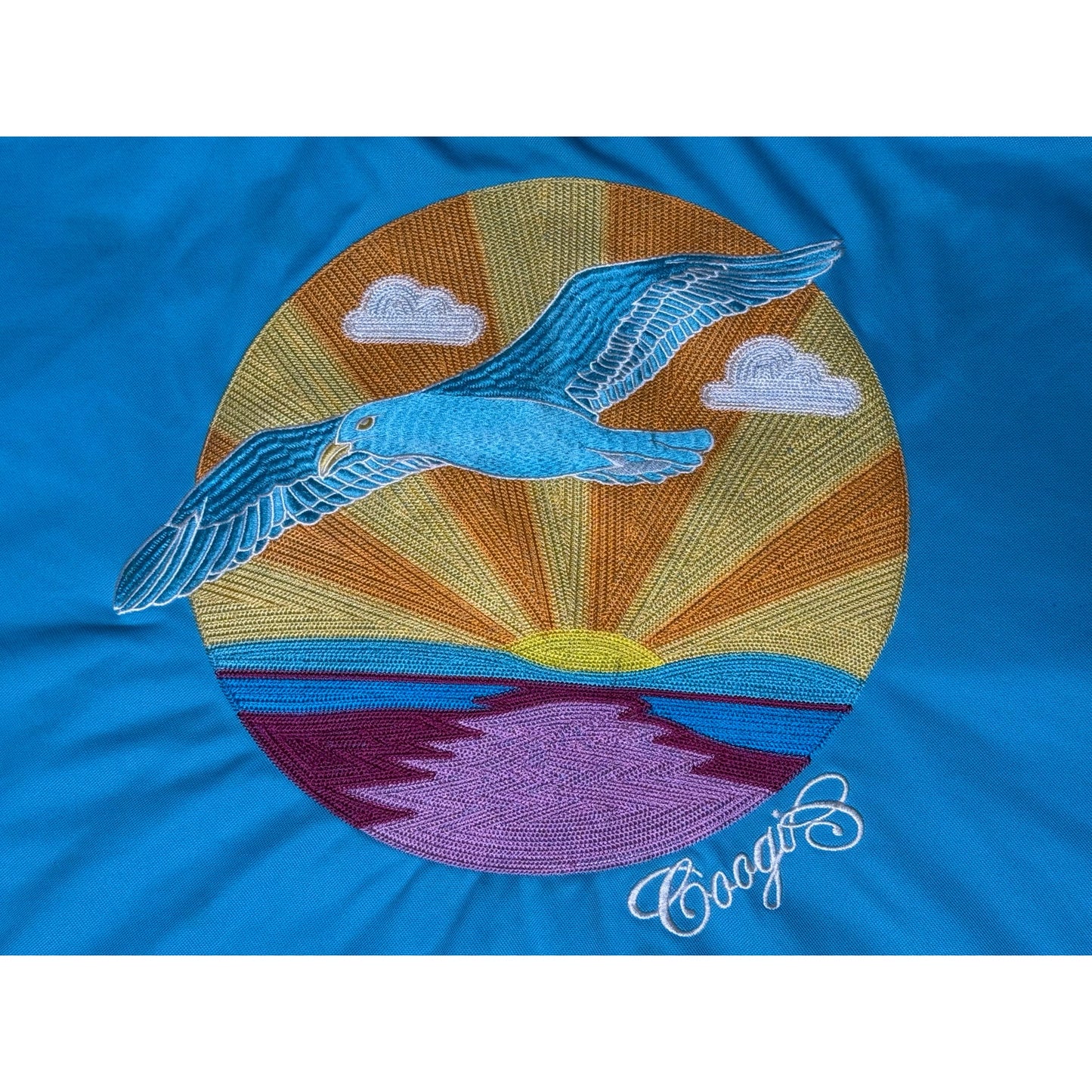 Vintage Y2K Coogi Embroidered Bird Scenery Full Zip Track Jacket 5XL