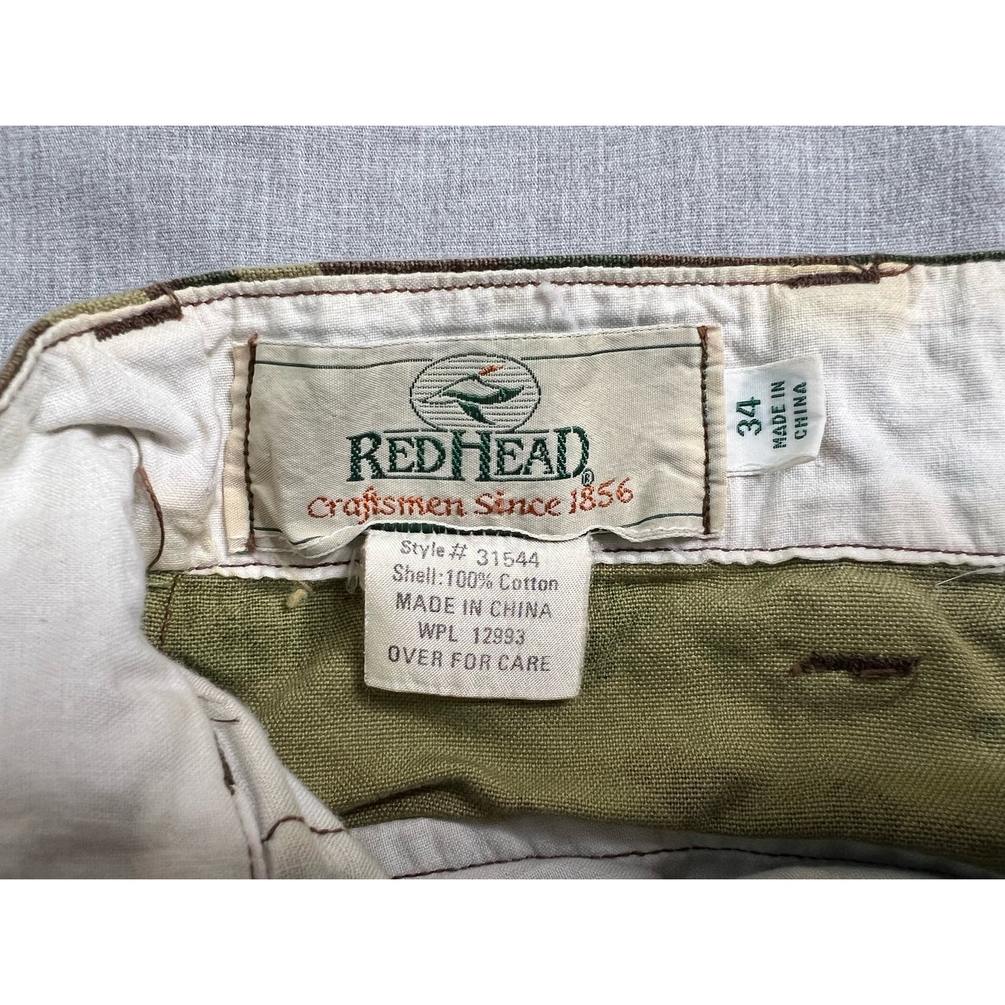 Vintage Red Head Woodland Camo Cargo Pants 34