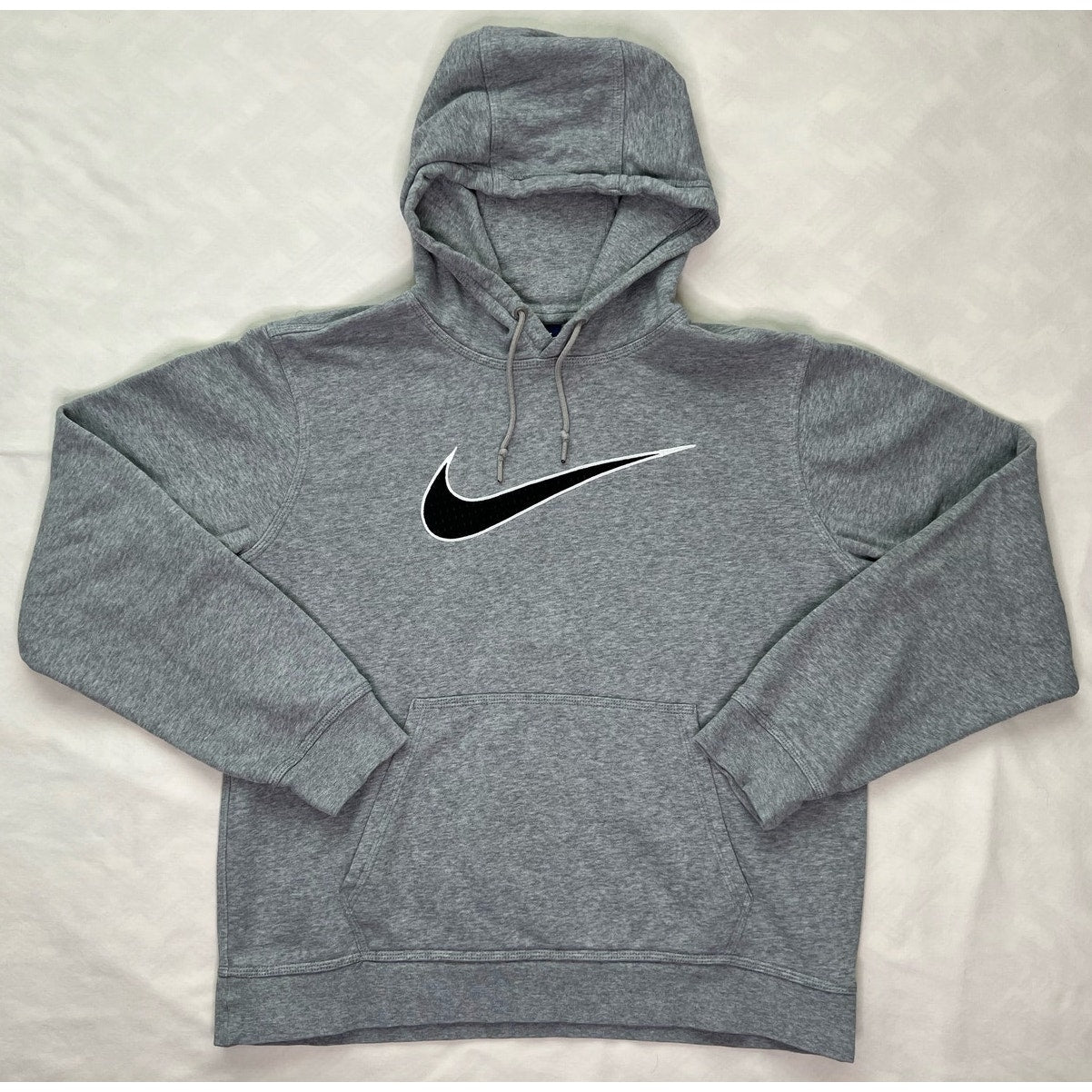 Nike Big Mesh Swoosh Pullover Hoodie Sweatshirt Medium