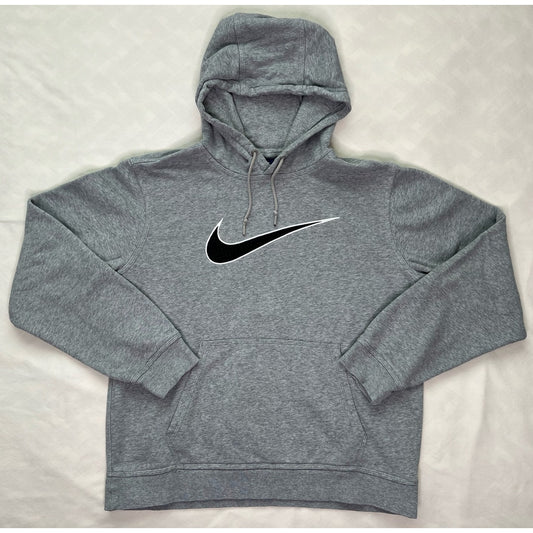 Nike Big Mesh Swoosh Pullover Hoodie Sweatshirt Medium