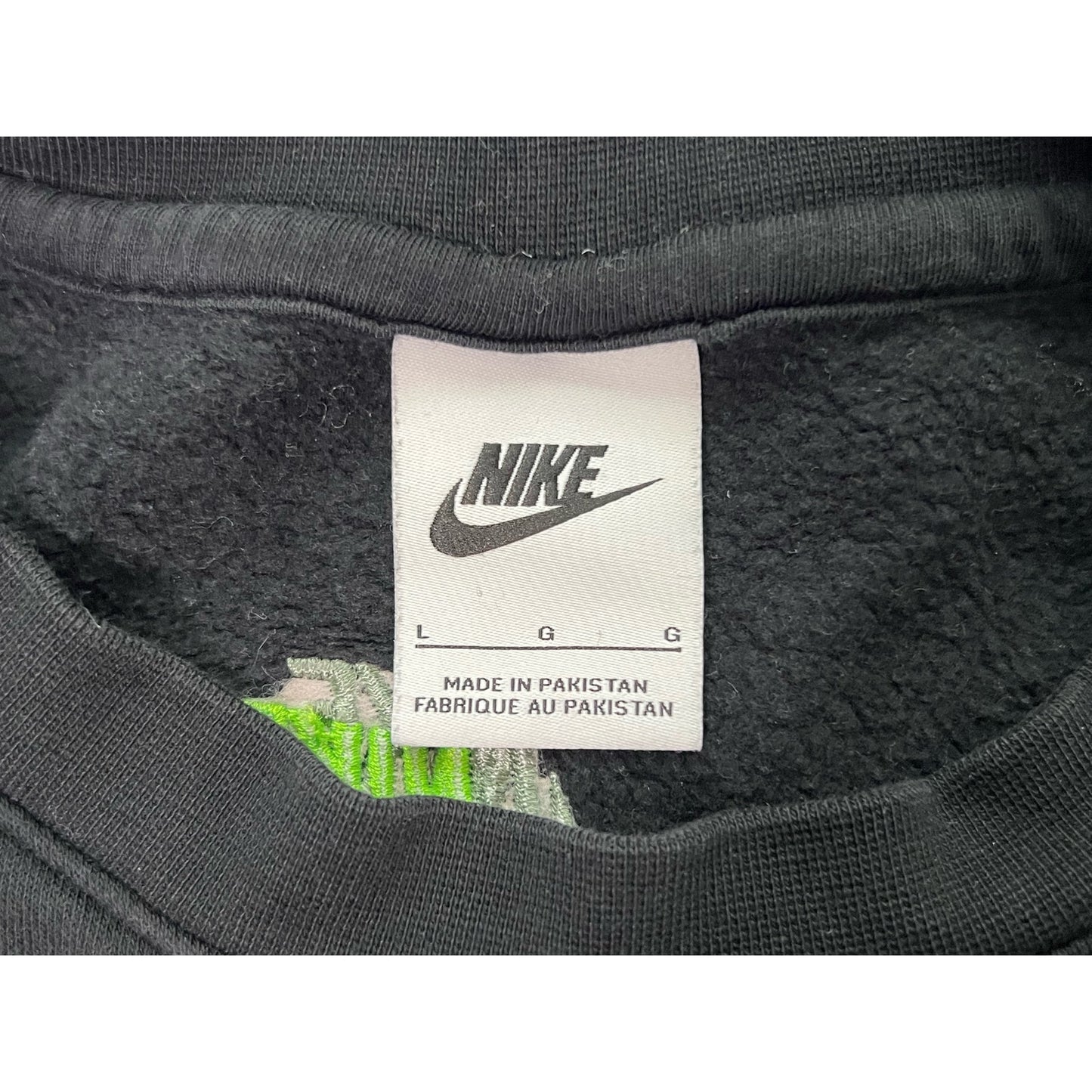 Nike Multi Logo Embroidered Pullover Crewneck Sweatshirt Large