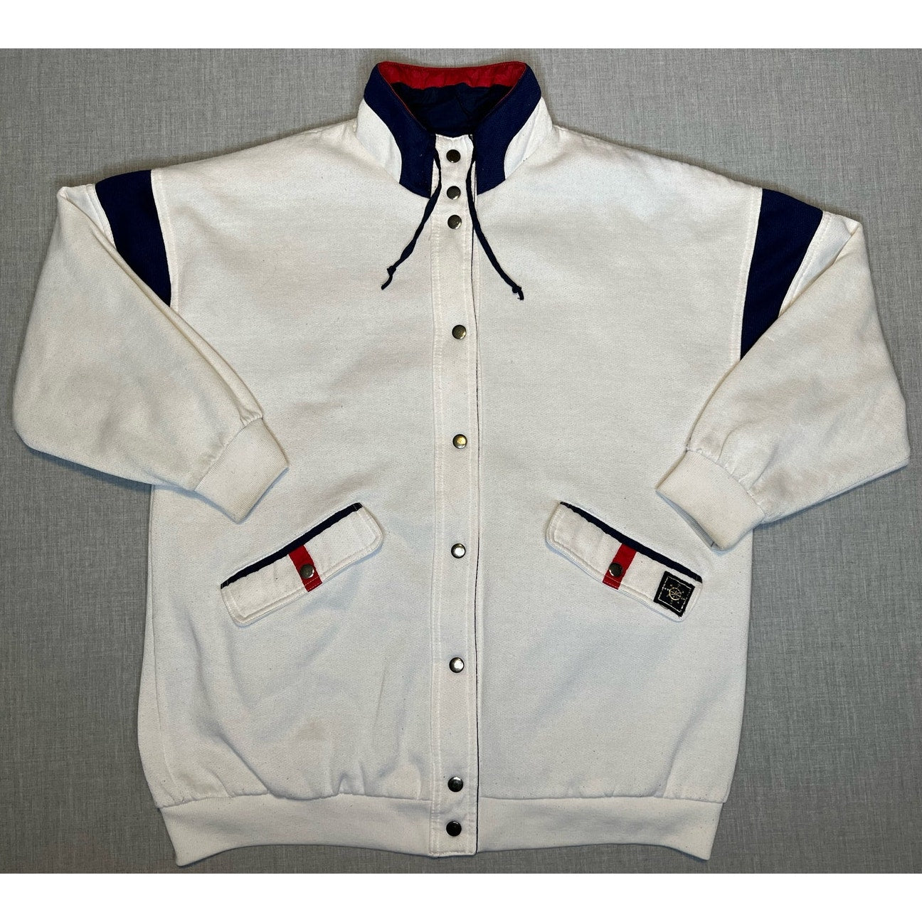 Vintage Current Seen Reversible Snap Up Windbreaker Jacket XL