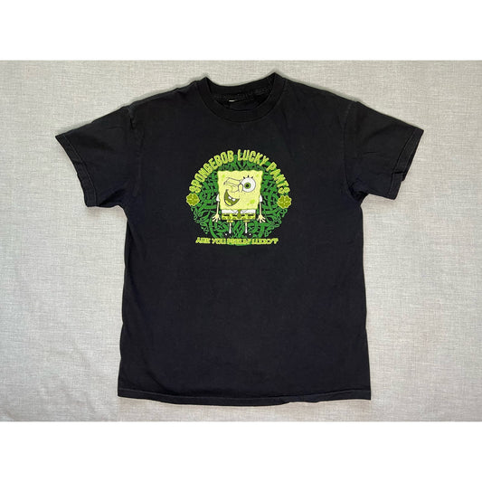 Vintage Y2K SpongeBob Lucky Pants Cartoon T-shirt Medium