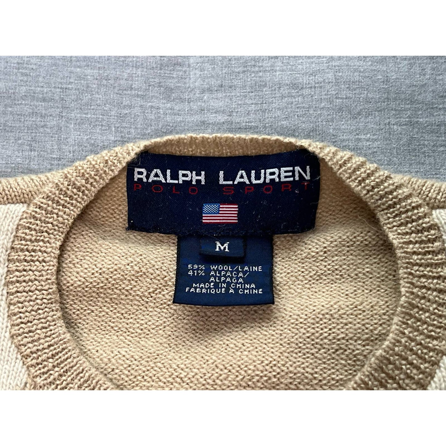 Ralph Lauren Polo Sport Knit Button Up Plaid Cardigan Sweater Womens Medium