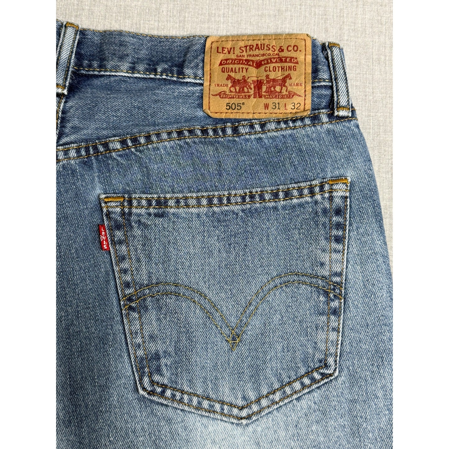 Levi’s 505 Straight Fit Custom Bleached Flame Jeans 31x32