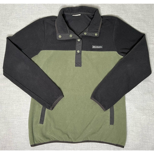 Columbia Fleece Snap T Pullover Sweatshirt Medium