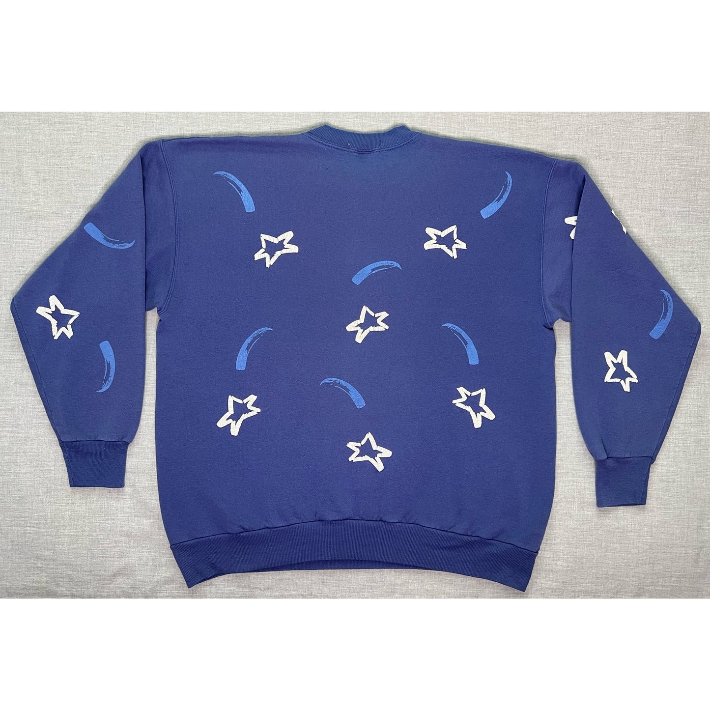 Vintage San Carlos California Star Print Crewneck Sweatshirt Large