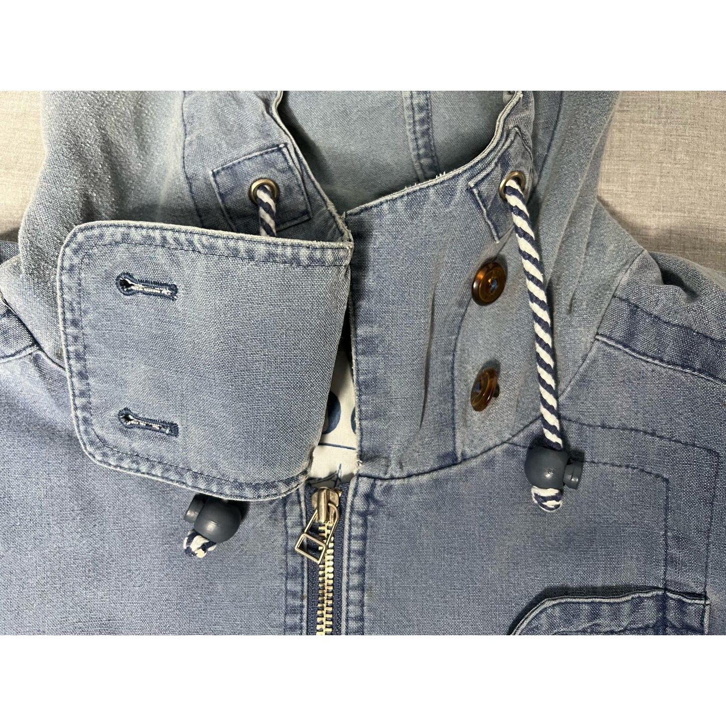Vintage London Fog Denim Full Zip Jean Jacket Small Regular